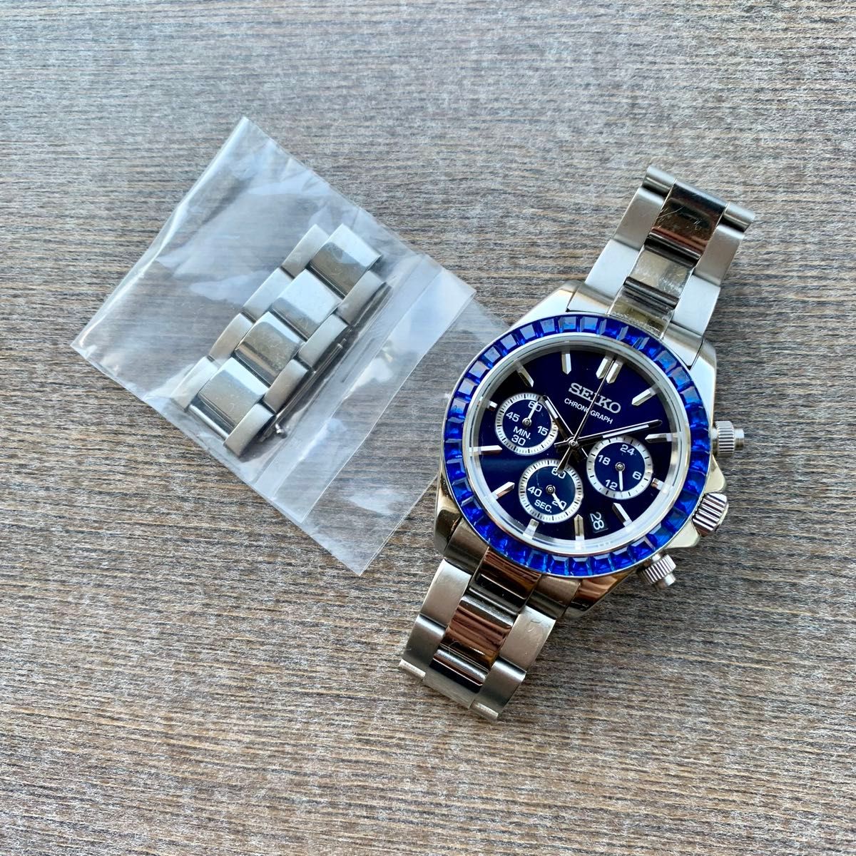 腕時計 カスタム デイトナ ブルー VK63 mod 激レア custom オマージュ