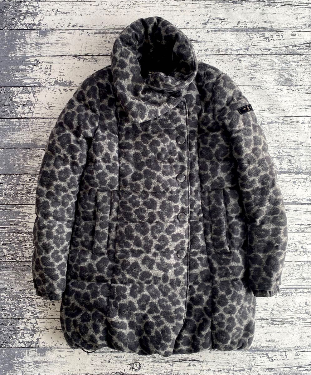 TATRAS ダウンコート ヒョウ柄 ワンポイントロゴ タトラス｜Yahoo