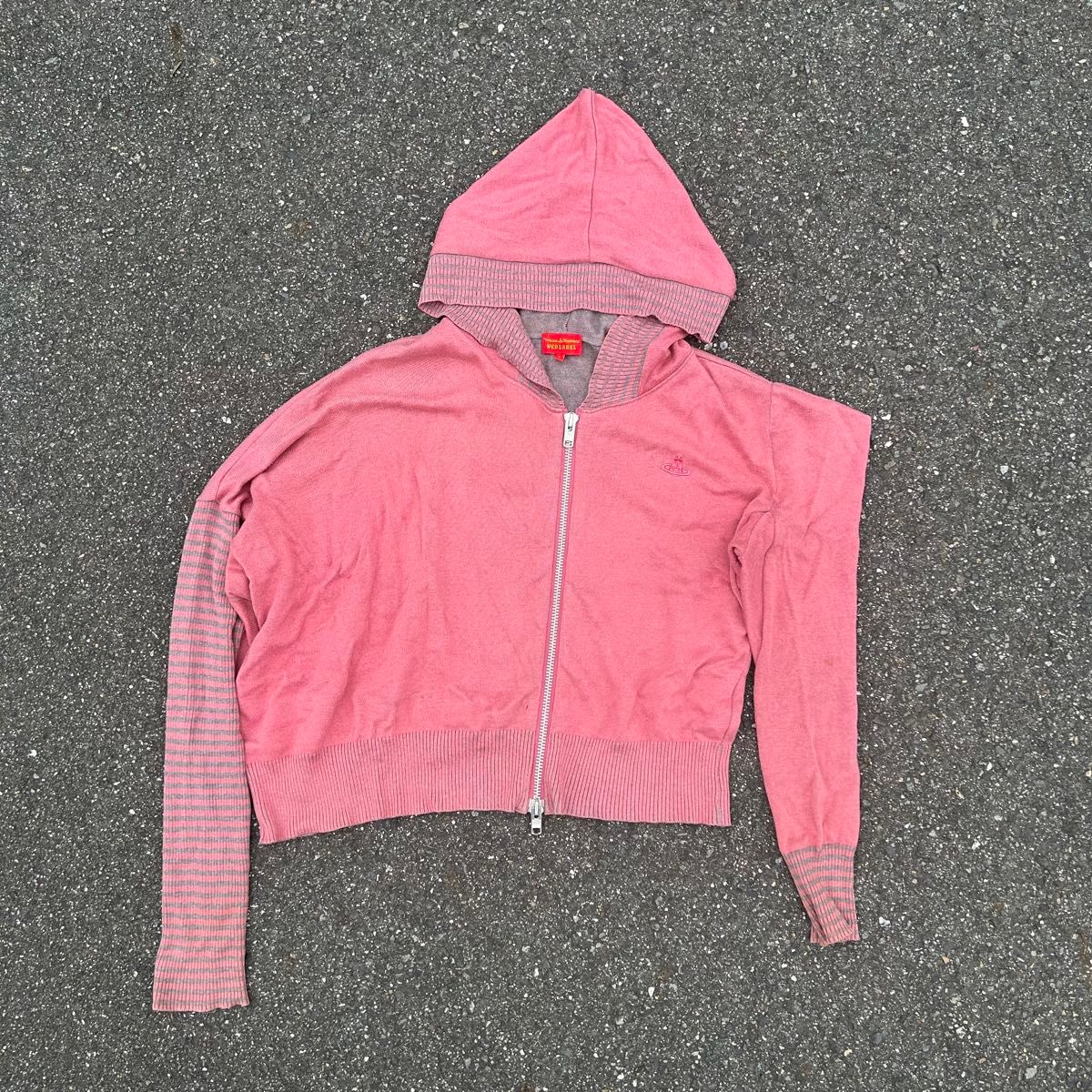 ヴィヴィアンウエストウッド 変形 パーカー ダブルジップ ピンク