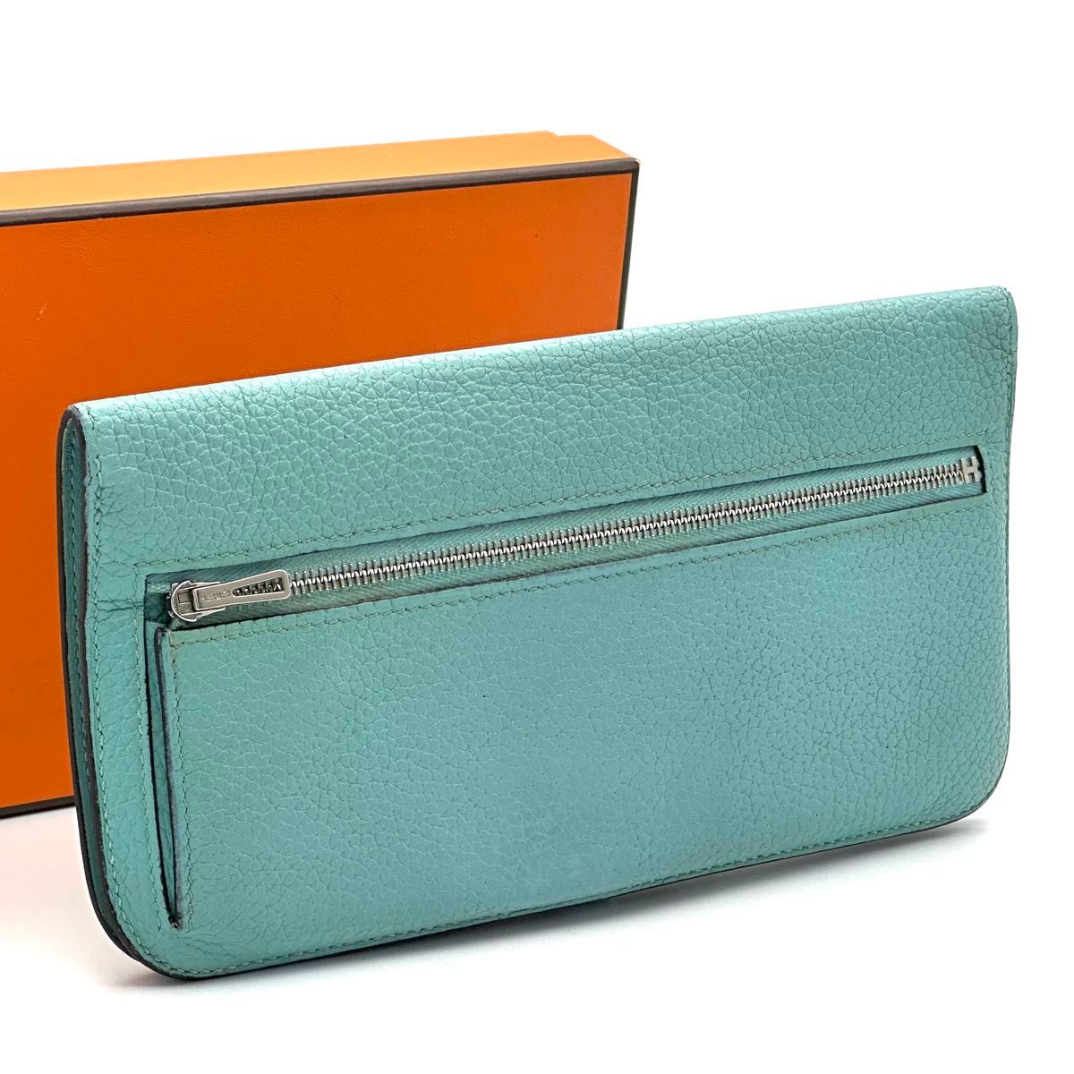 極美品】HERMES エルメス ドゴンロング X刻印 ブルーアトール 長財布