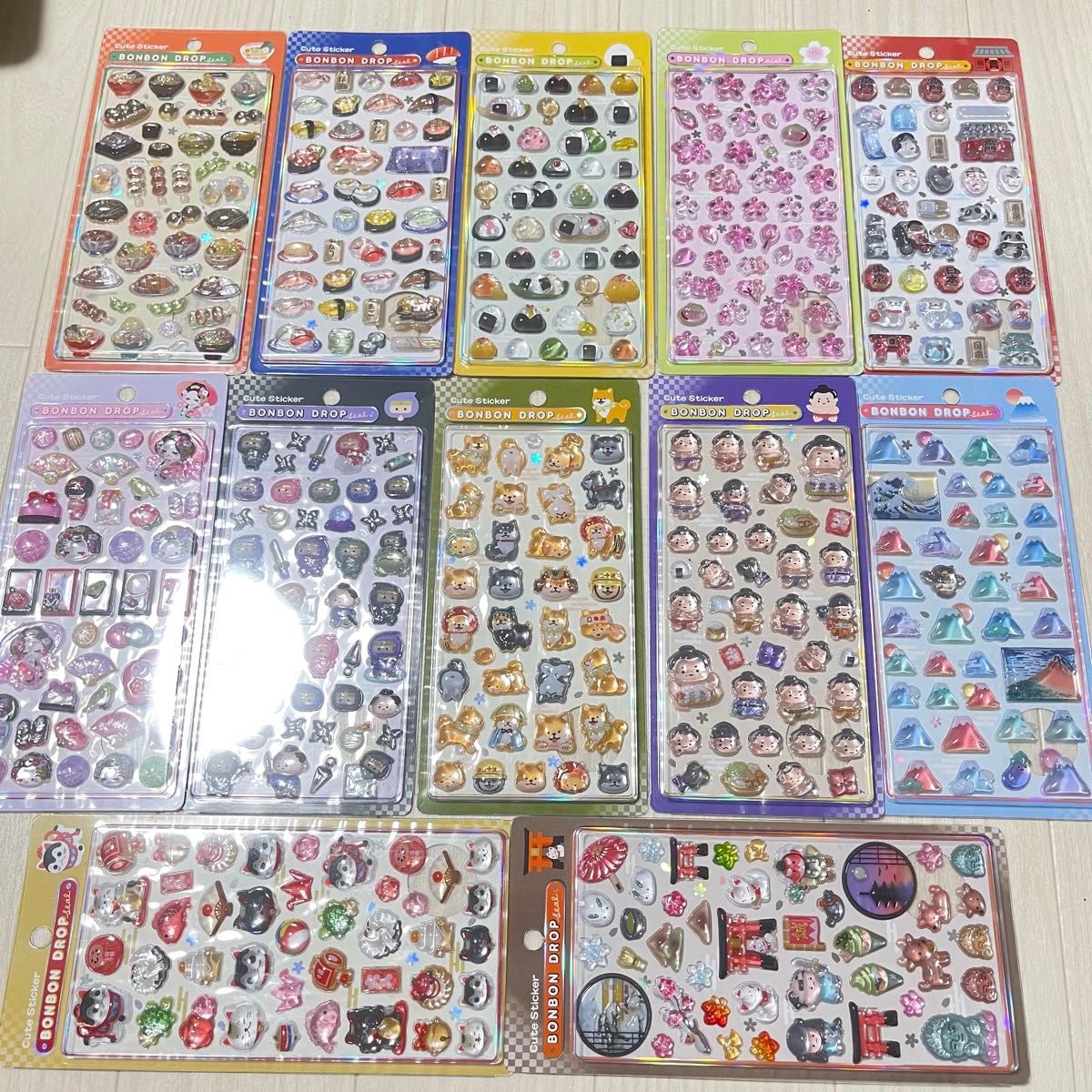 ラスト1】 新品未使用 ボンボンドロップシール 和柄 コンプリート