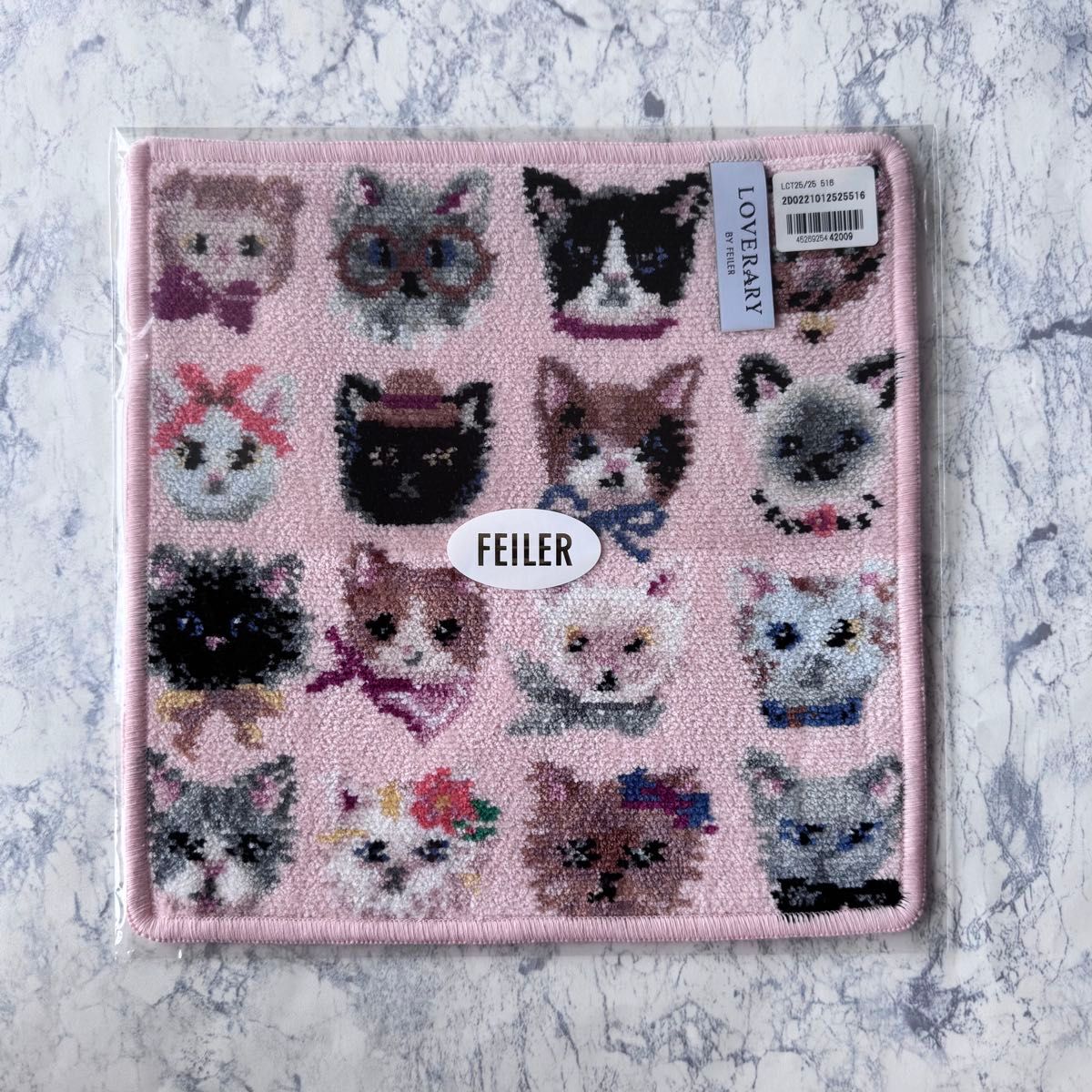 フェイラー LOVERARY ラブラリープリティーキャッツ ハンカチ FEILER