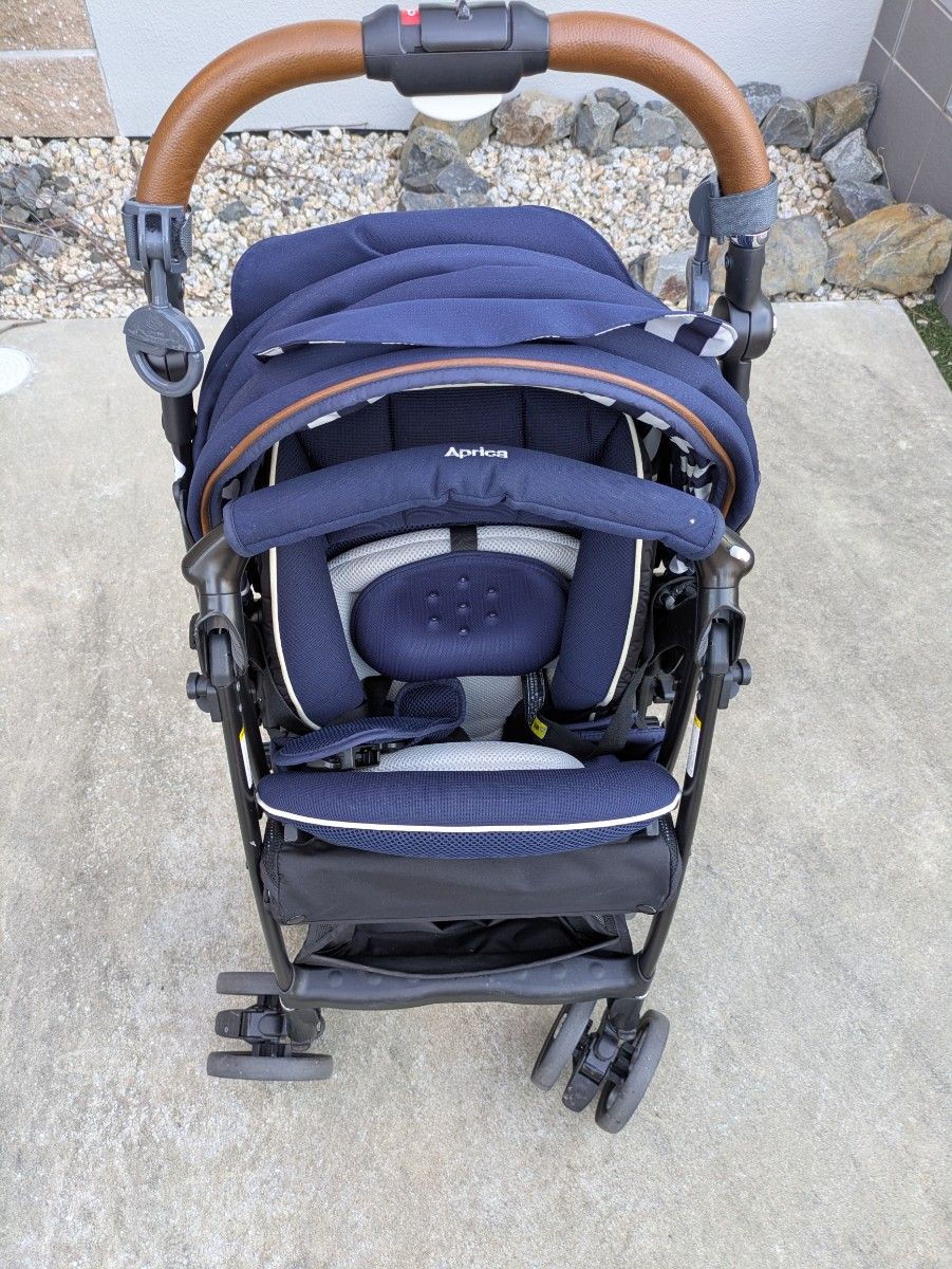 Aprica アップリカ ベビーカー ネイビー ストライプ｜Yahoo!フリマ（旧