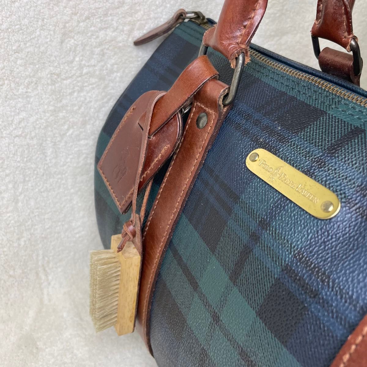 POLO RALPH LAUREN ポロラルフローレン PVCレザー ボストンバッグ