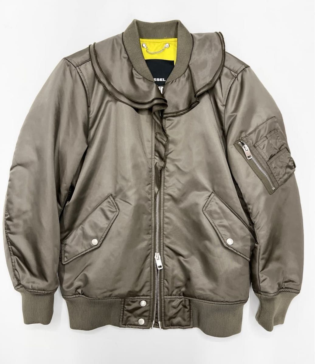 DIESEL ディーゼル MA-1 フリル襟 ボンバージャケット ブルゾン｜Yahoo