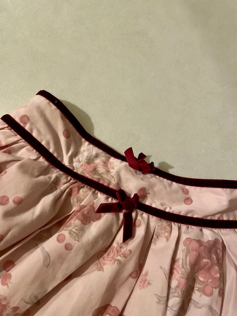 リズリサ LIZLISA 花柄 スカート スカパン ミニスカート ピンク