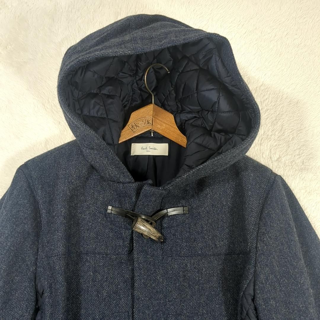 Paul Smith ポールスミス 異素材ダッフルコート キルティング ネイビー