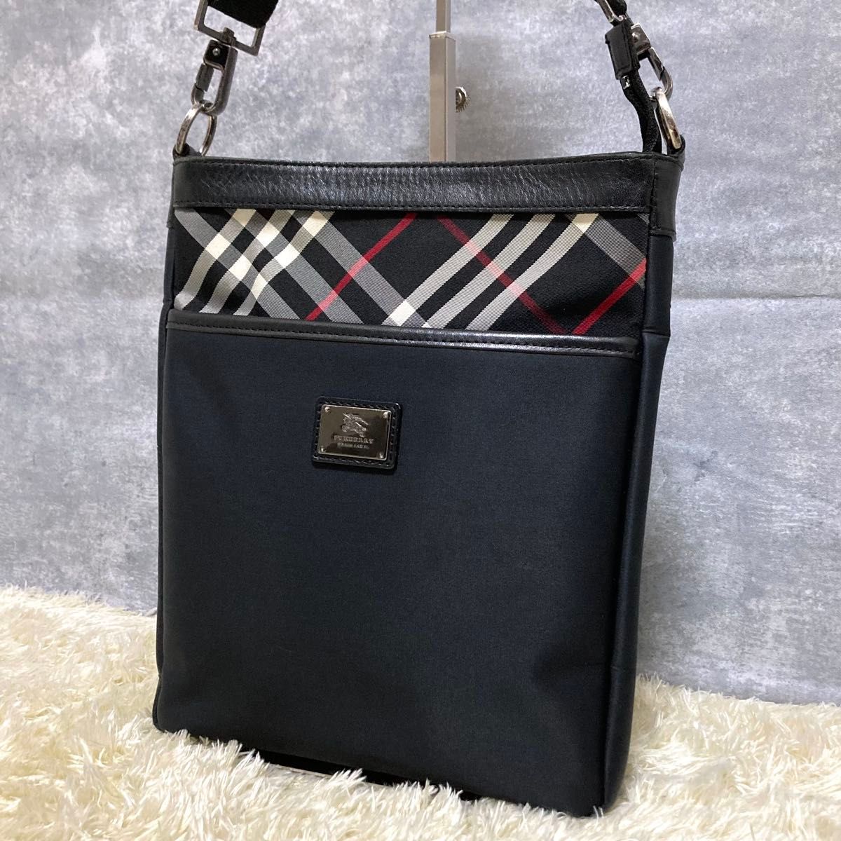 美品】BURBERRY バーバリーブラックレーベル ショルダーバッグ ノバ
