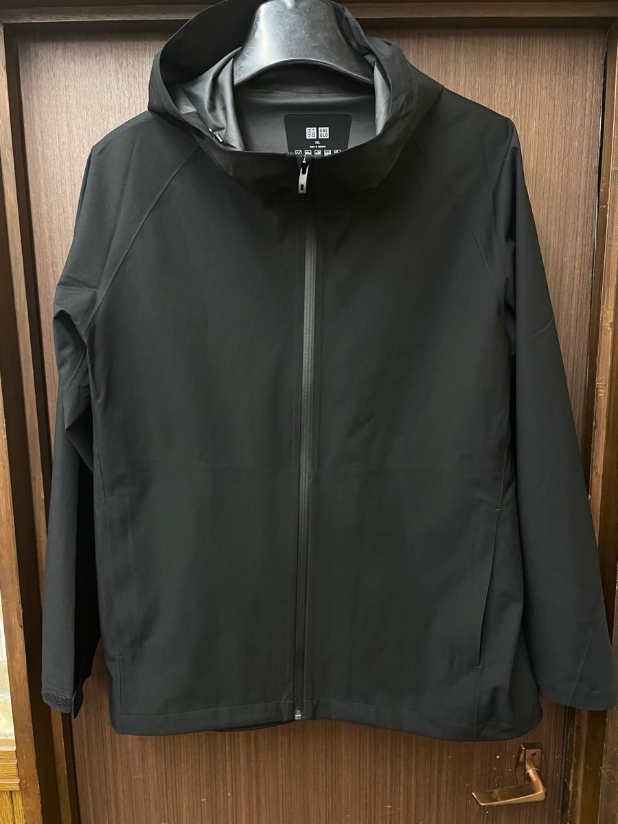 オンライン限定】ユニクロ ブロックテックパーカ XXLサイズ/ブラック
