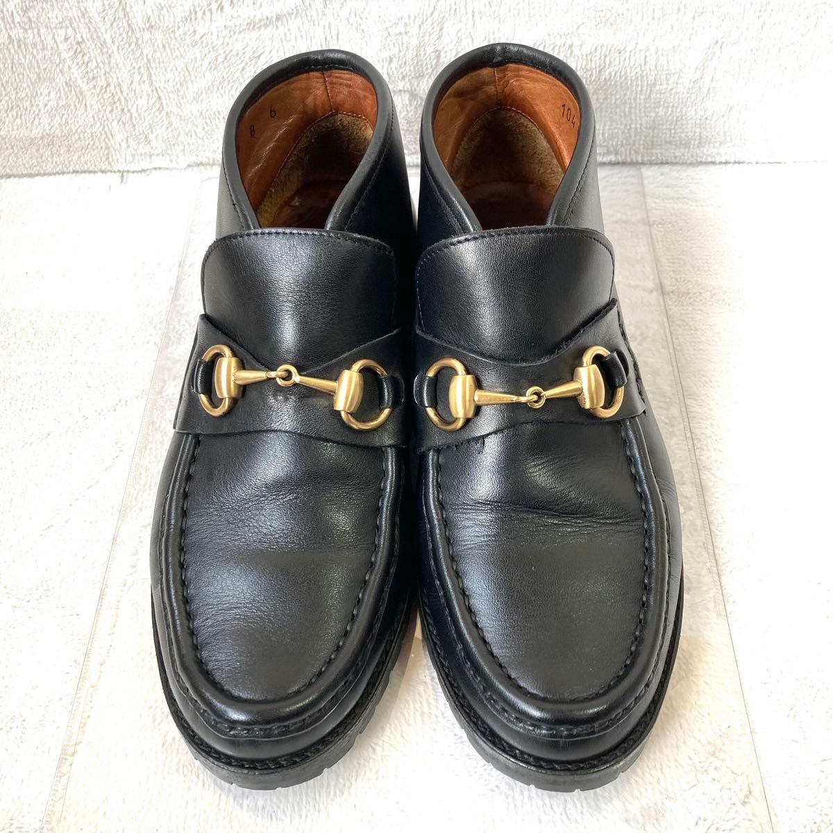 極美品 グッチ ブーツ ローファー ホースビット 黒 23cm｜Yahoo!フリマ