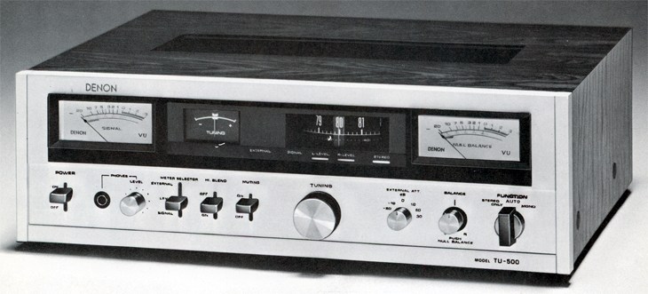 DENON FMチューナー TU-500 通電のみ 現状品 DENON FMチューナー TU