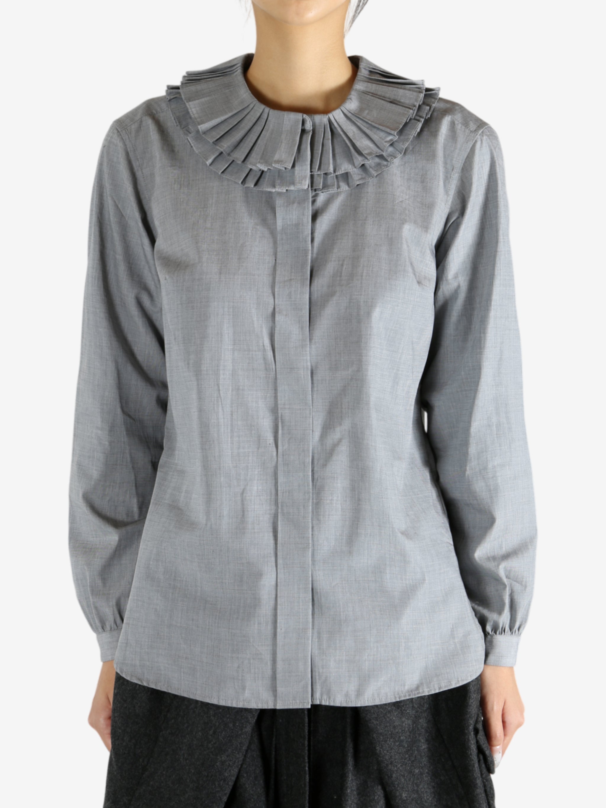 MARGARET HOWELL - Women Double Ruffle Collar Shirt – Atelier New York