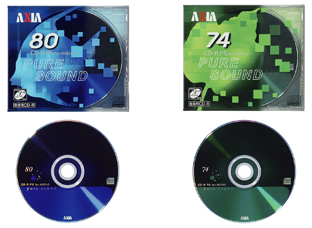アクシア、ピアノ塗装風の録音用CD-RとMDメディア