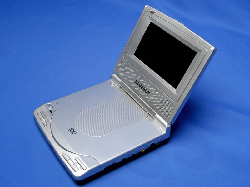 ブルードット、4.2型ワイド液晶搭載ポータブルDVDプレーヤー