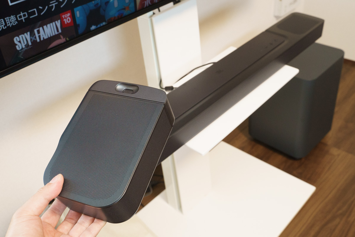 レビュー】「これ最強だろ」無線でバッテリ内蔵リアの究極サウンドバー