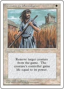MTG 剣を鍬に 四版 韓国語 剣を鍬に/Swords to Plowshares