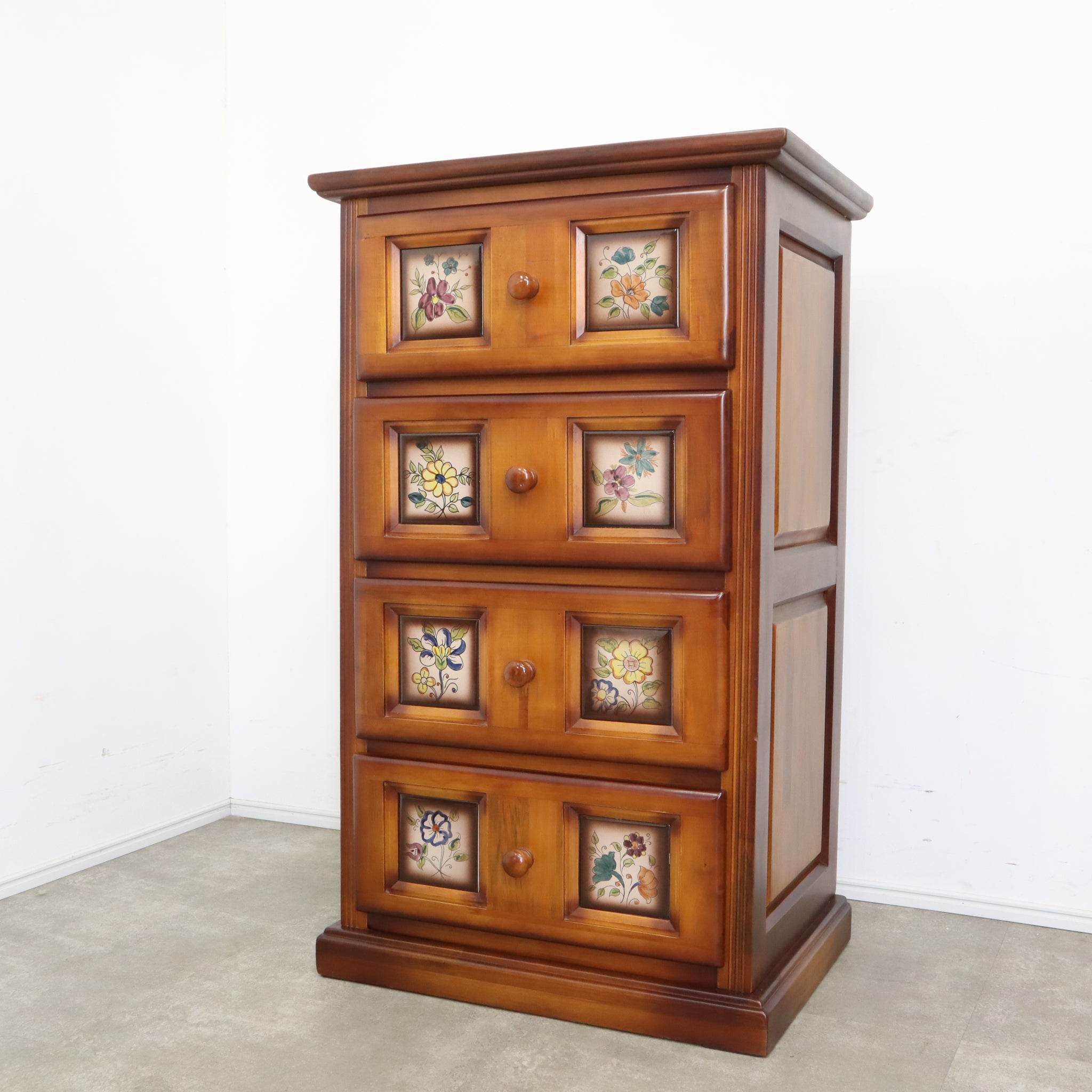 ヴィンテージ バレンシア スパニッシュタイル チェスト 北欧カントリー