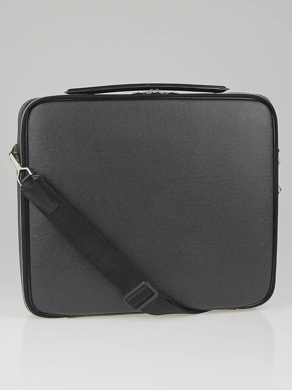 Louis Vuitton Black Taiga Leather Odessa Computer Case Bag