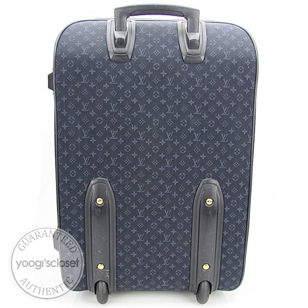 Louis Vuitton Blue Monogram Mini Lin Annette Suitcase | Yoogi's Closet