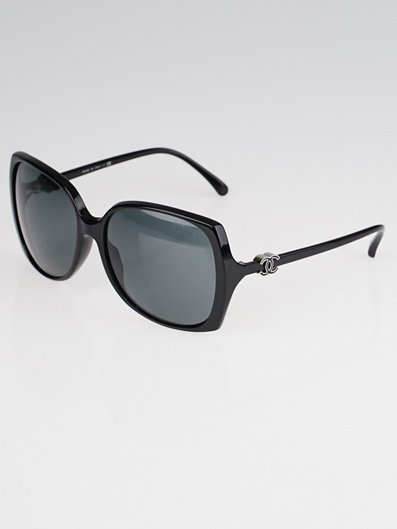 Chanel Black Square Oversized Frame CC Sunglasses 5216 | Yoogi's