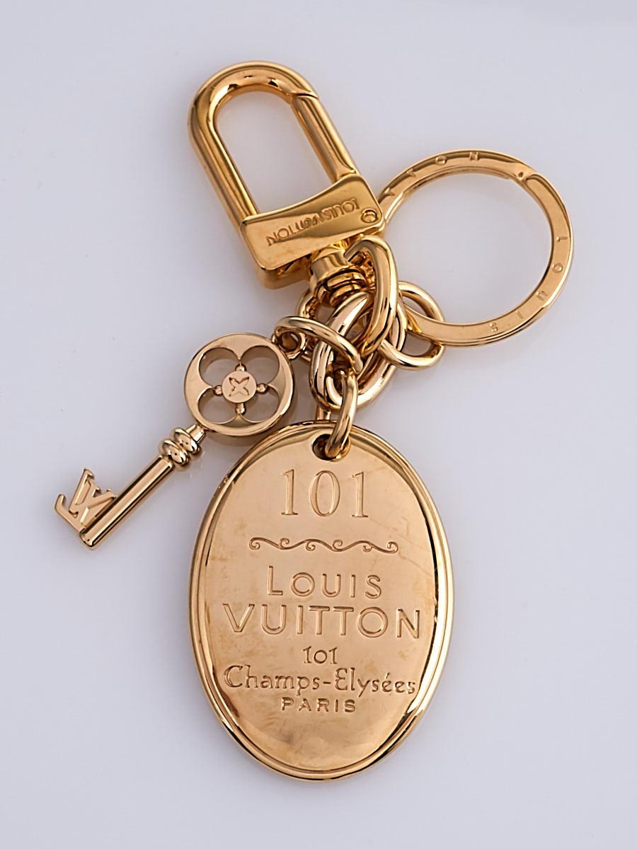 Louis Vuitton Goldtone 101 Champs-Elysees Maison Key Holder and
