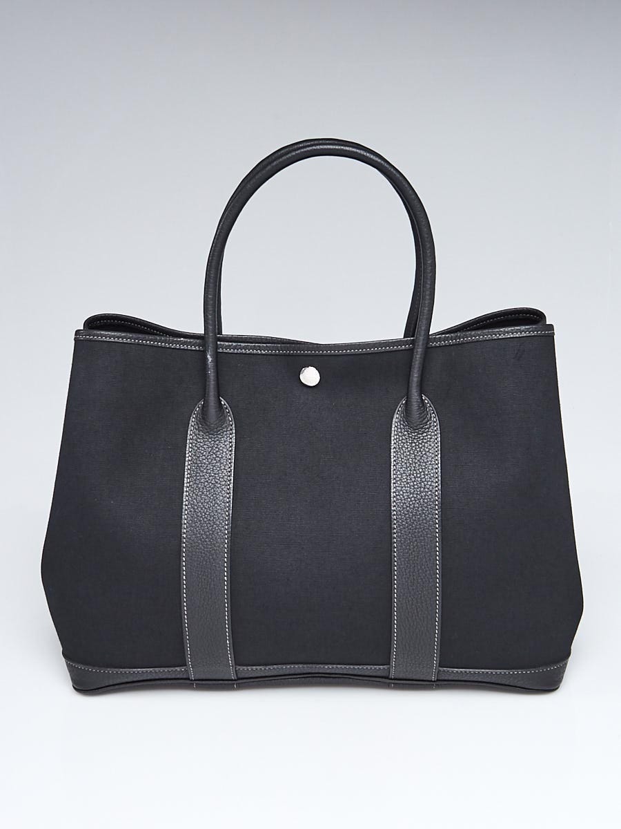 Hermes Black Canvas and Leather Garden Party 36 Tote Bag | Yoogi's