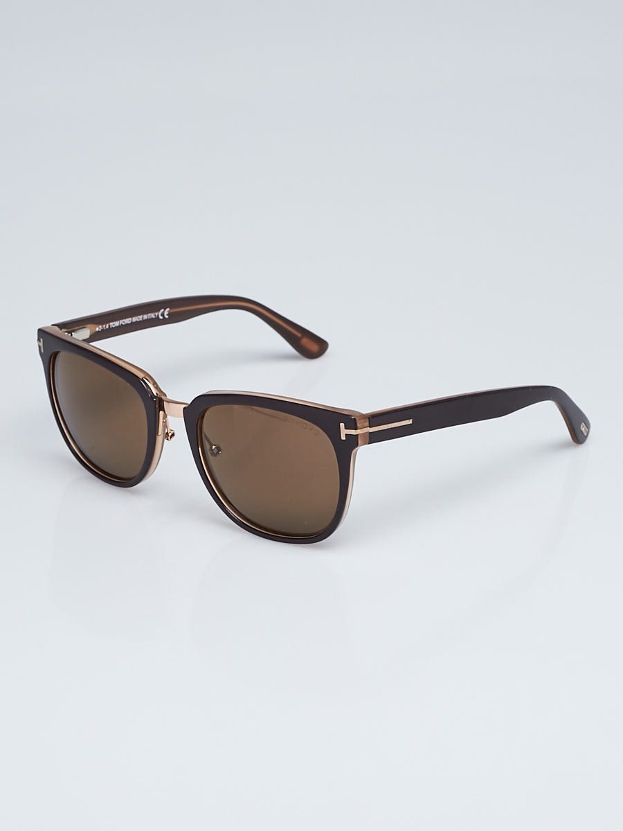 Tom Ford Brown Havana Acetate Frame Rock Vintage Wayfarer