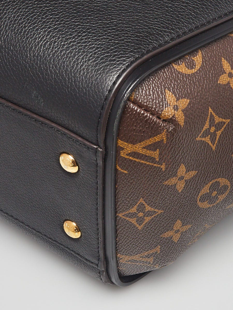 Louis Vuitton Monogram Canvas and Black Leather Kimono MM Tote Bag