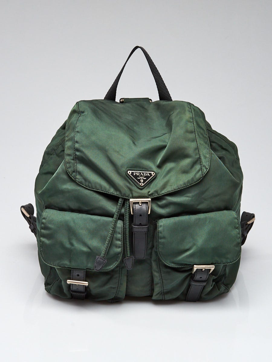 Prada Green Vela Nylon Backpack Bag | Yoogi's Closet