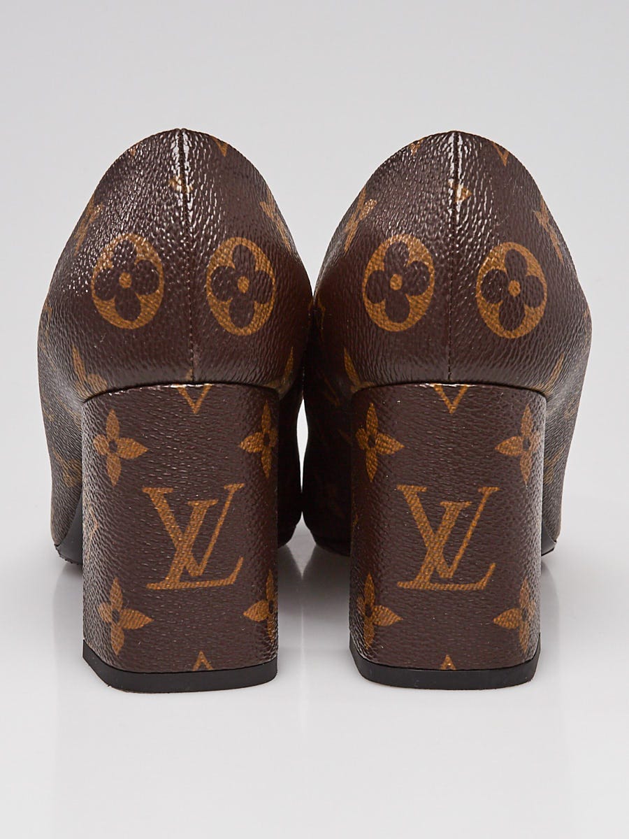 Louis Vuitton Monogram Canvas Madeleine Square Toe Pumps Size 5.5
