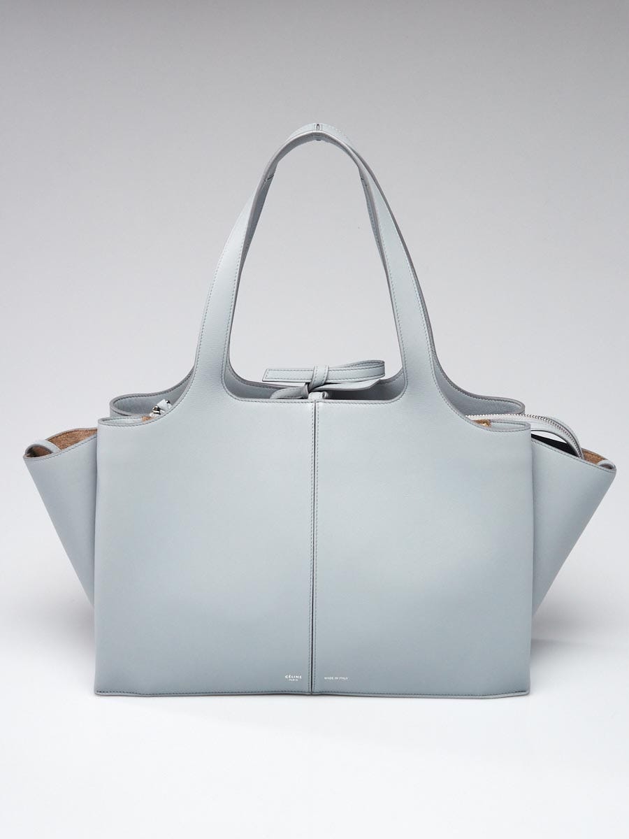 Celine Pearl Blue Leather Medium Tri-Fold Shoulder Bag | Yoogi's