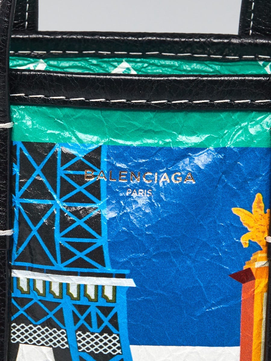 Balenciaga Multicolor Lambskin Leather Paris Print Arena Bazar