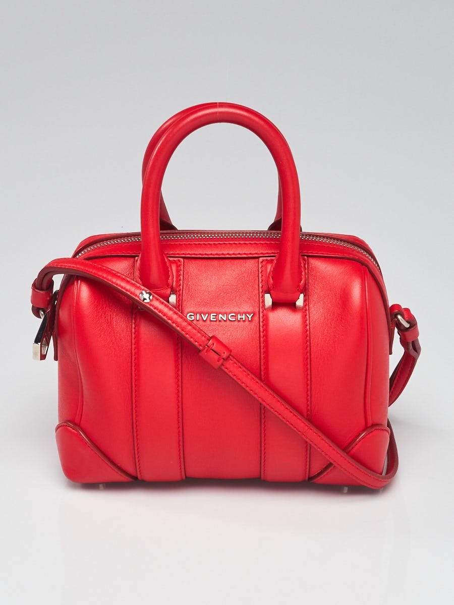 Givenchy Red Calfskin Leather Micro Lucrezia Bag | Yoogi's Closet