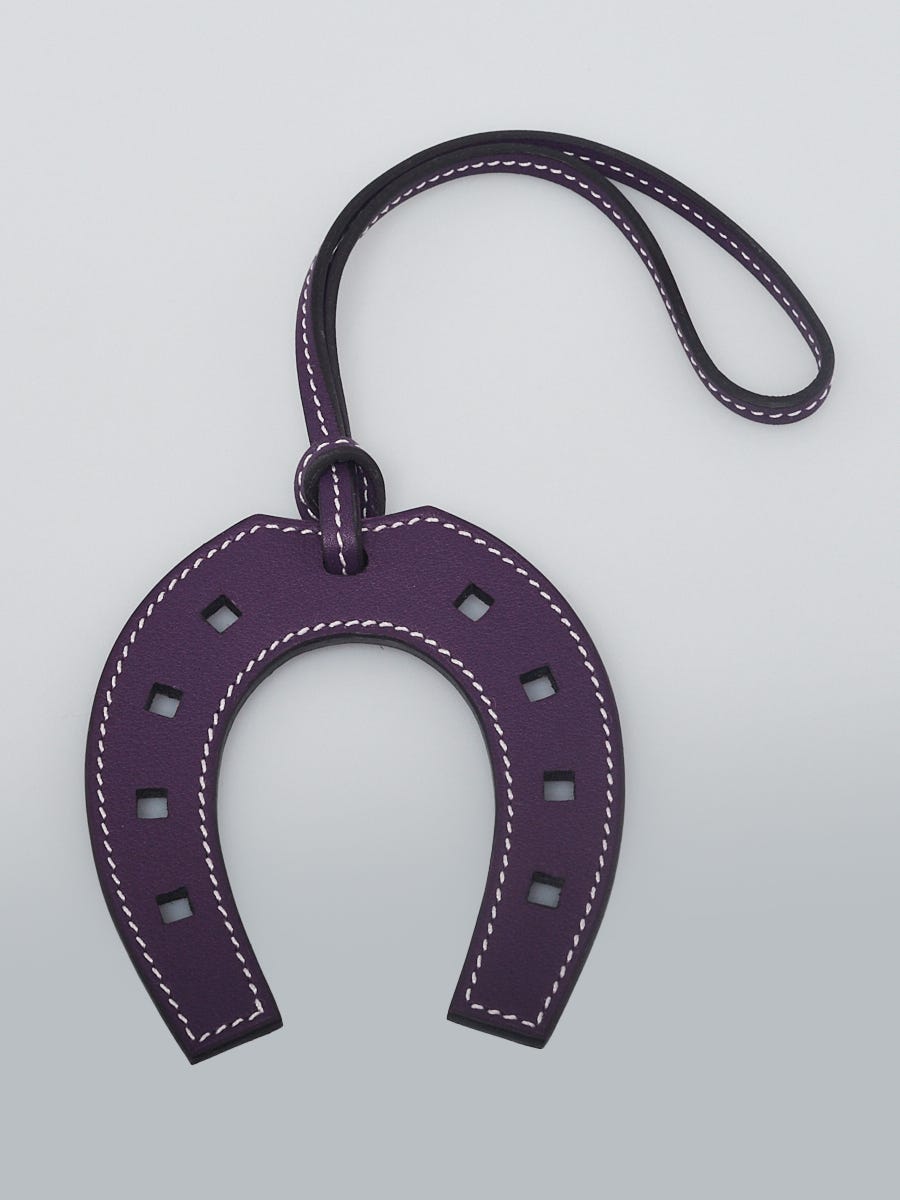 Hermes Ultraviolet Swift Leather Paddock Horseshoe De Sac Bag