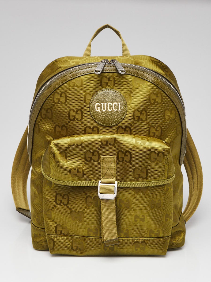 Gucci Green Monogram Econyl Nylon Off The Grid Backpack Bag