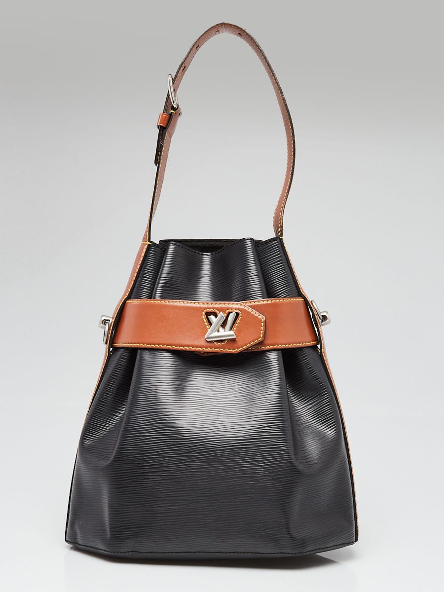 Louis Vuitton Black Epi Leather Twist Bucket Bag w/o Strap