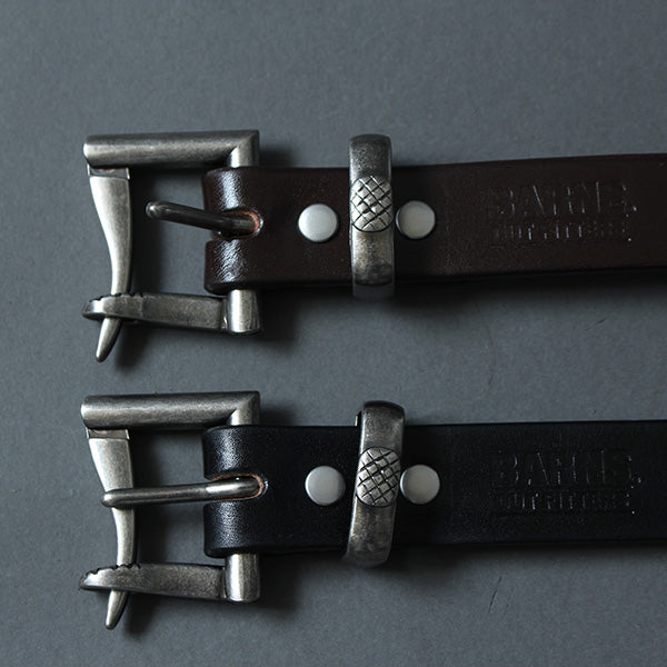 栃木レザー】“STANDARD” Fireman's Buckle 30mm Leather Belt【Silver