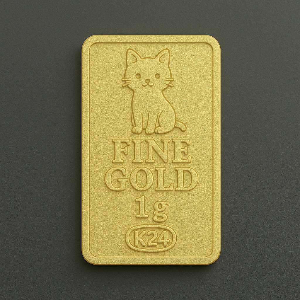 Happy Full Moon Baby 純金 カード TOMEI製 成分分析済