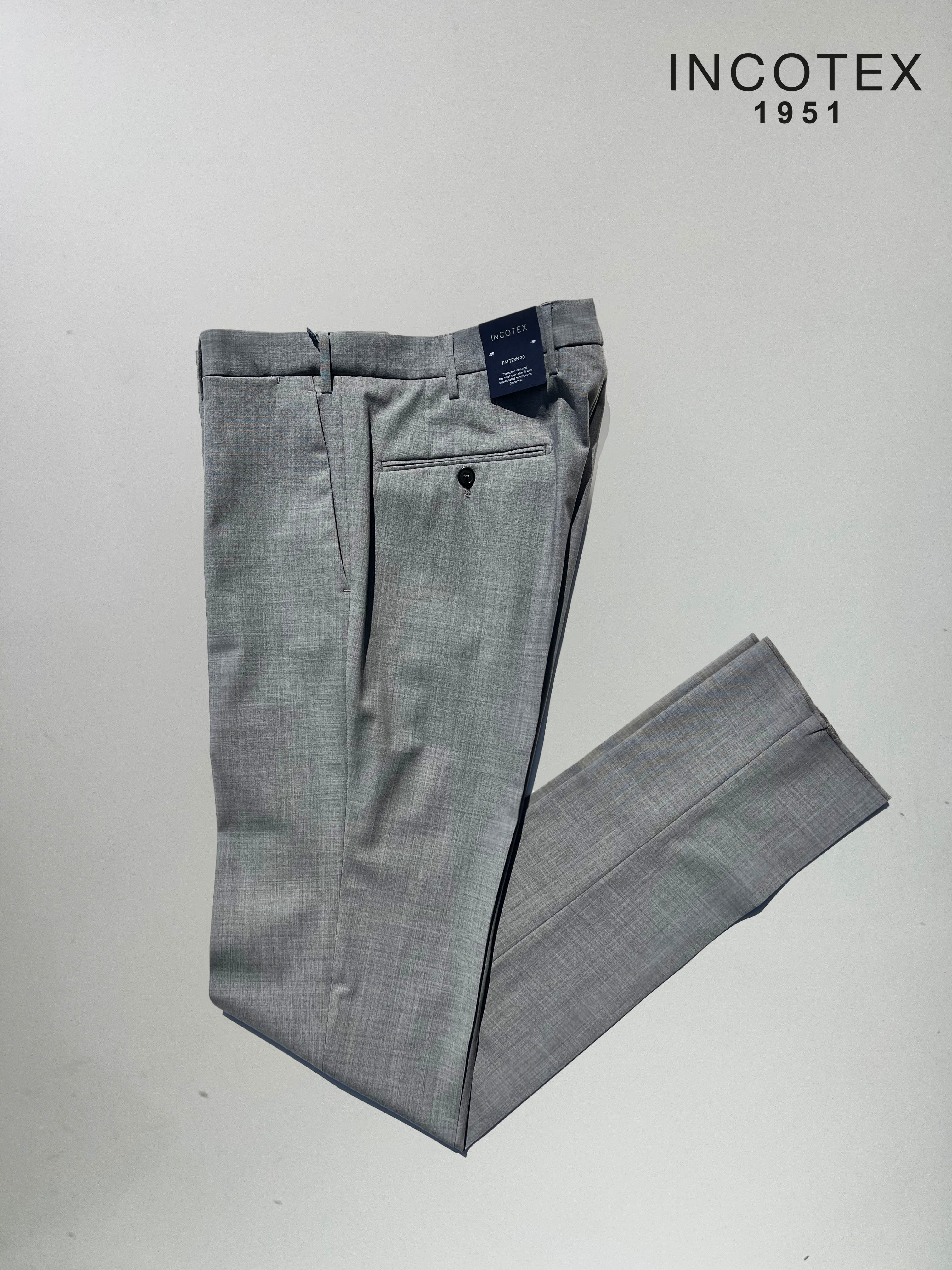 INCOTEX（インコテックス）SLIM FIT ウールポリエステル スラックス