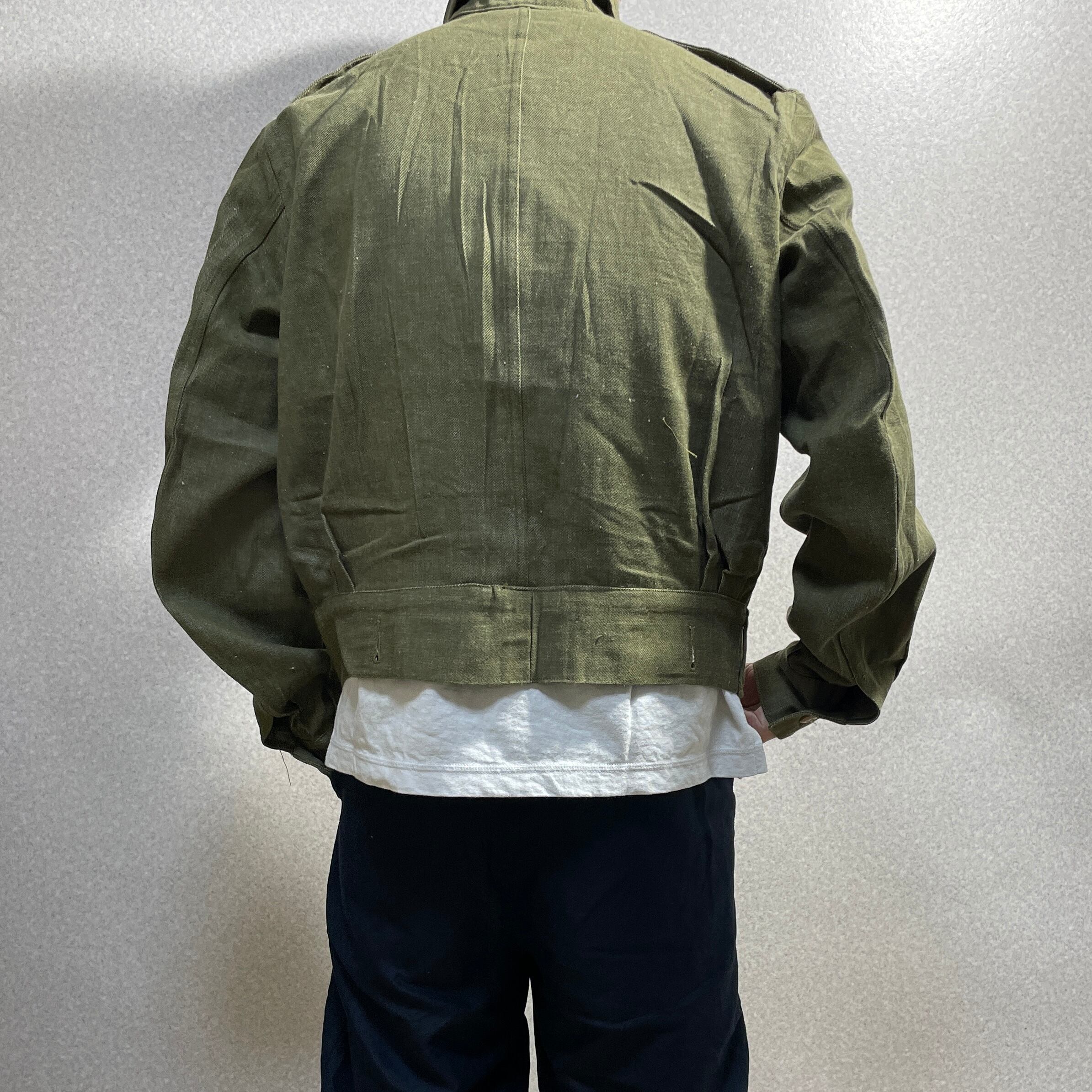 DEADSTOCK【BRITISH ARMY】GREEN DENIM BATTLE DRESS JACKET デッド