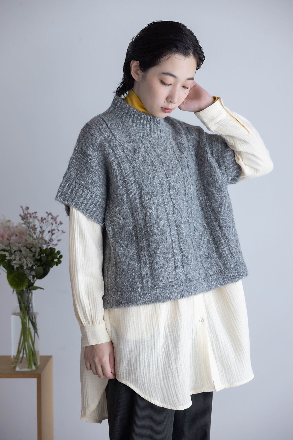 ケーブルニットベスト SJS35574 | Keitto NORTHERNTRUCK LILASIC