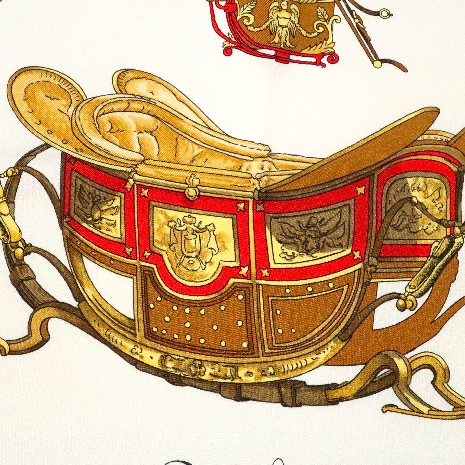 エルメス HERMES/スカーフ カレ90 スプリング SPRINGS 馬車 ネイビー