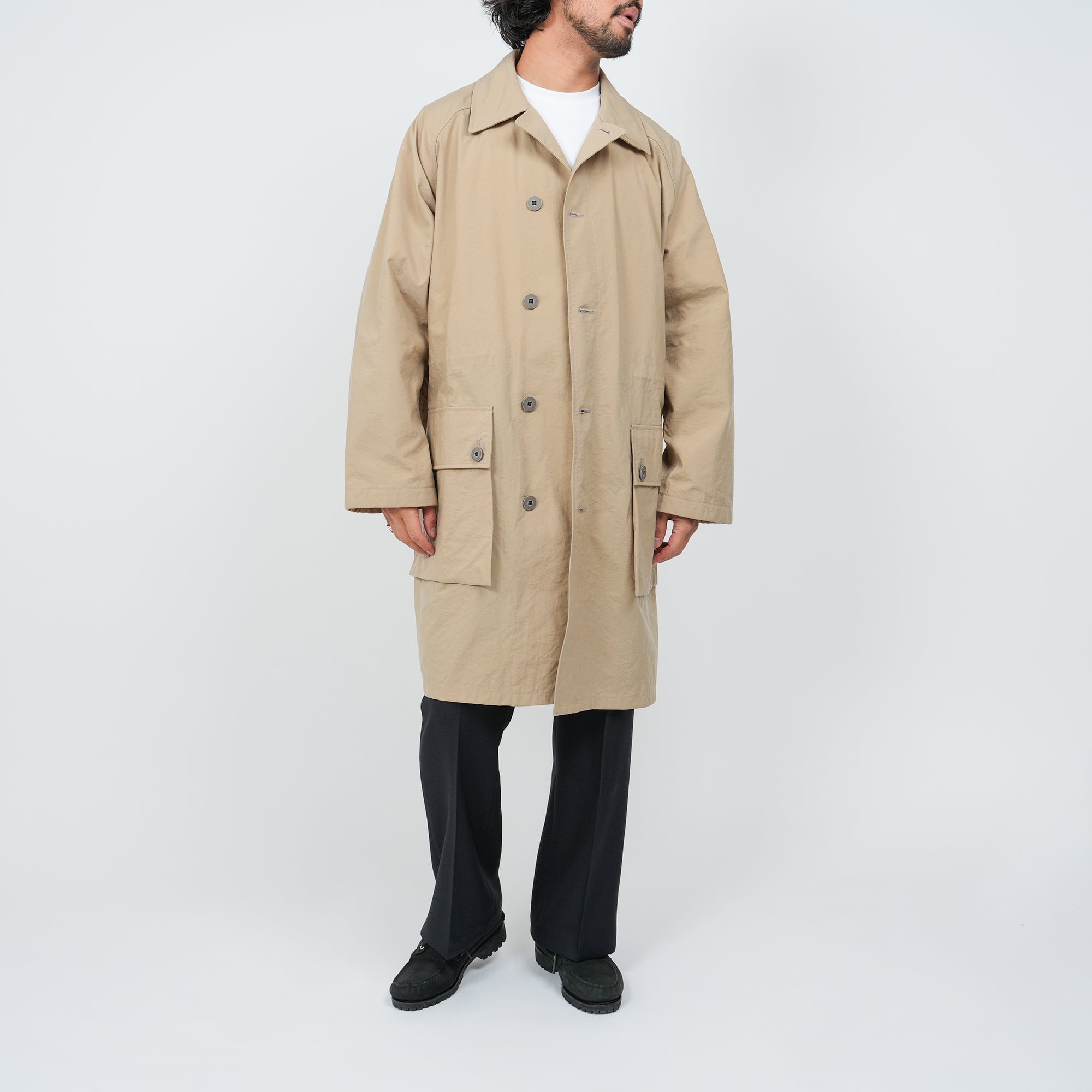 Euro Military Nylon Over Coat (beige) | OVY