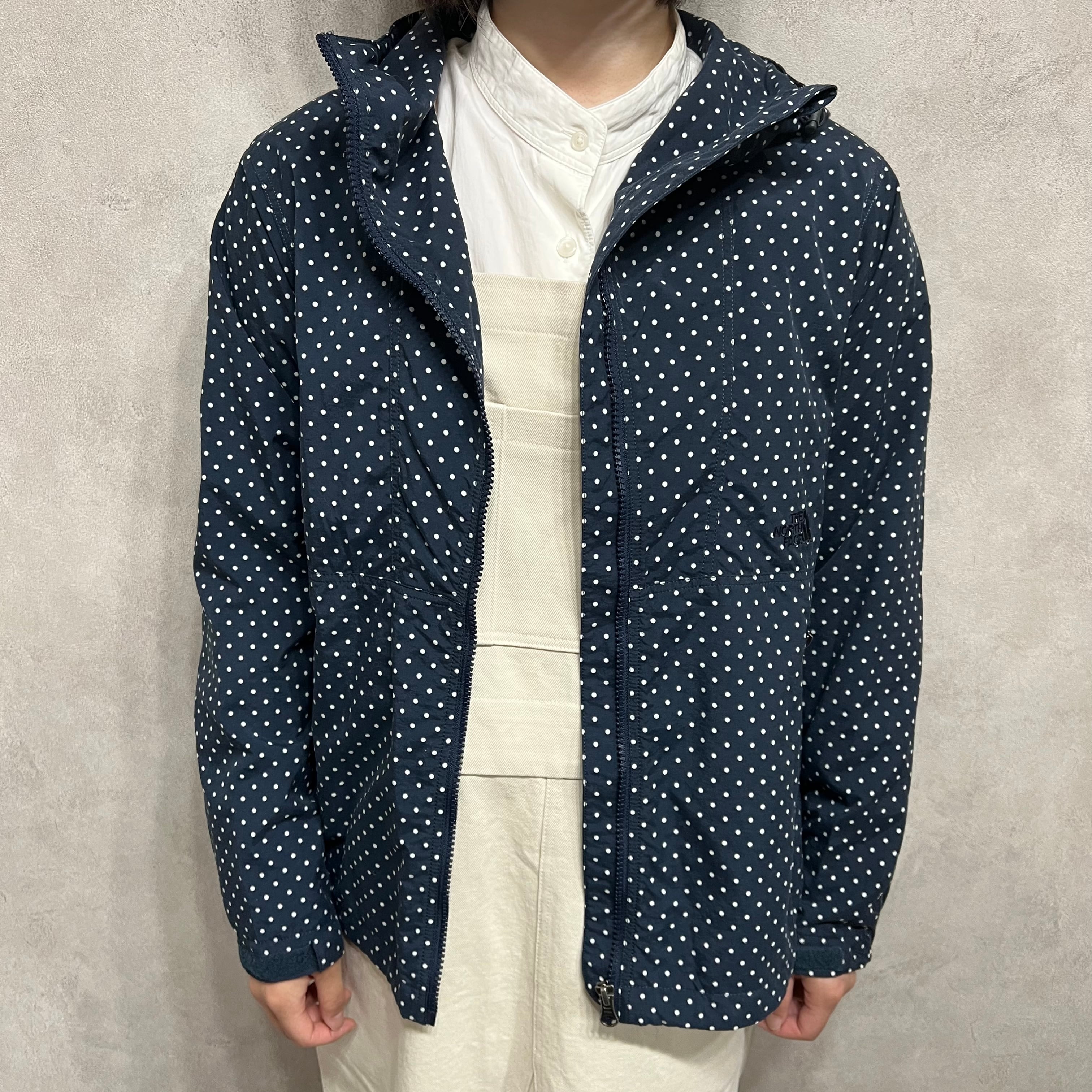 水玉ドットショットジャケット THE NORTH FACE ノースフェイス 紺