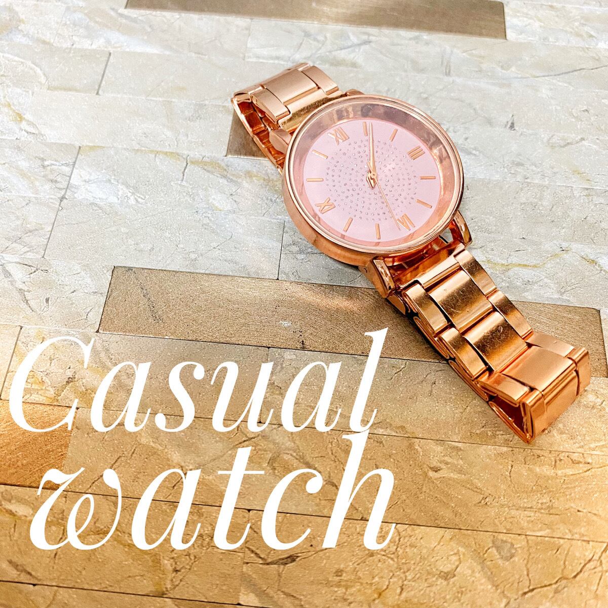 165新作 レディース 腕時計 クォーツ ピンクゴールド キラキラ