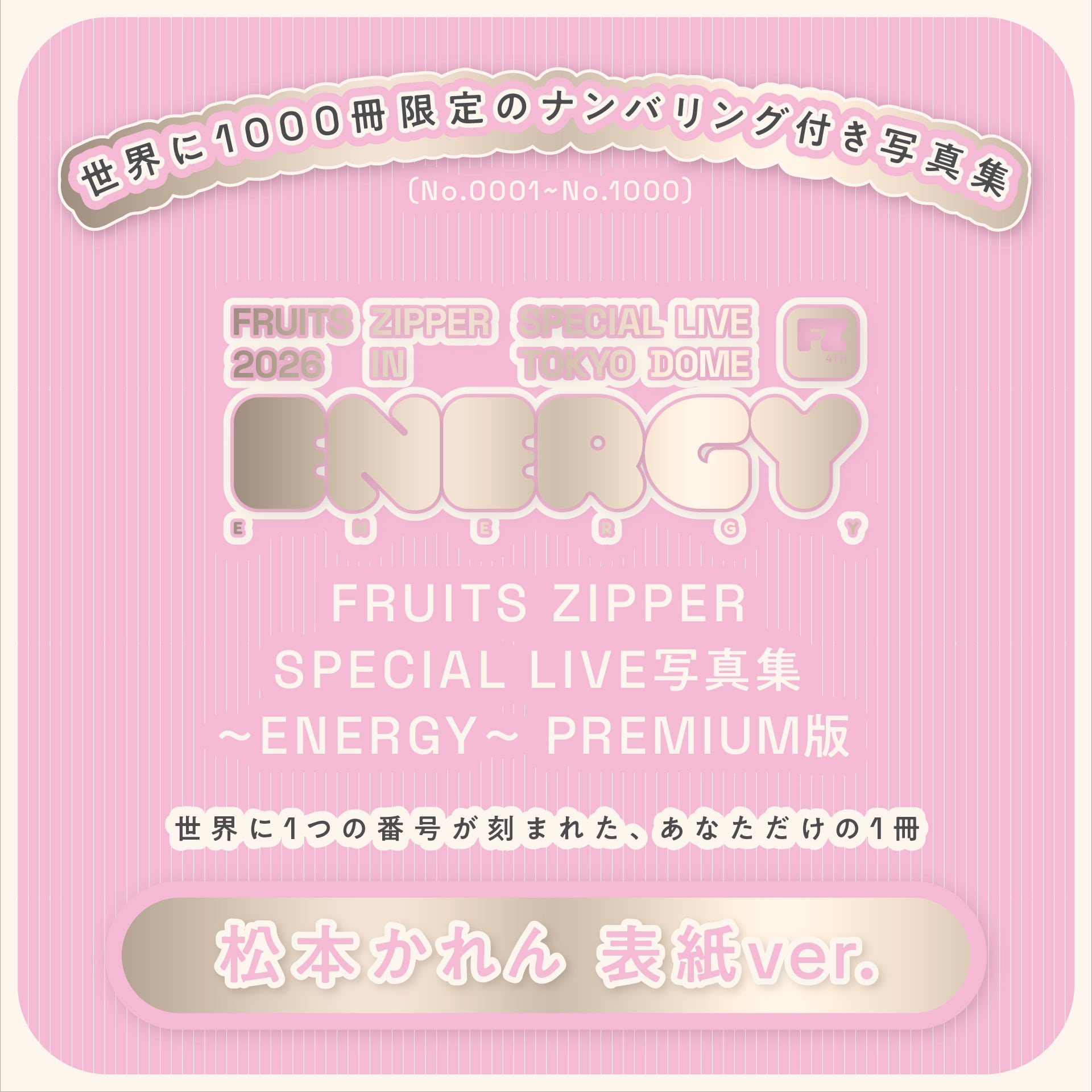 PREMIUM版】FRUITS ZIPPER SPECIAL LIVE写真集 松本かれん表紙ver
