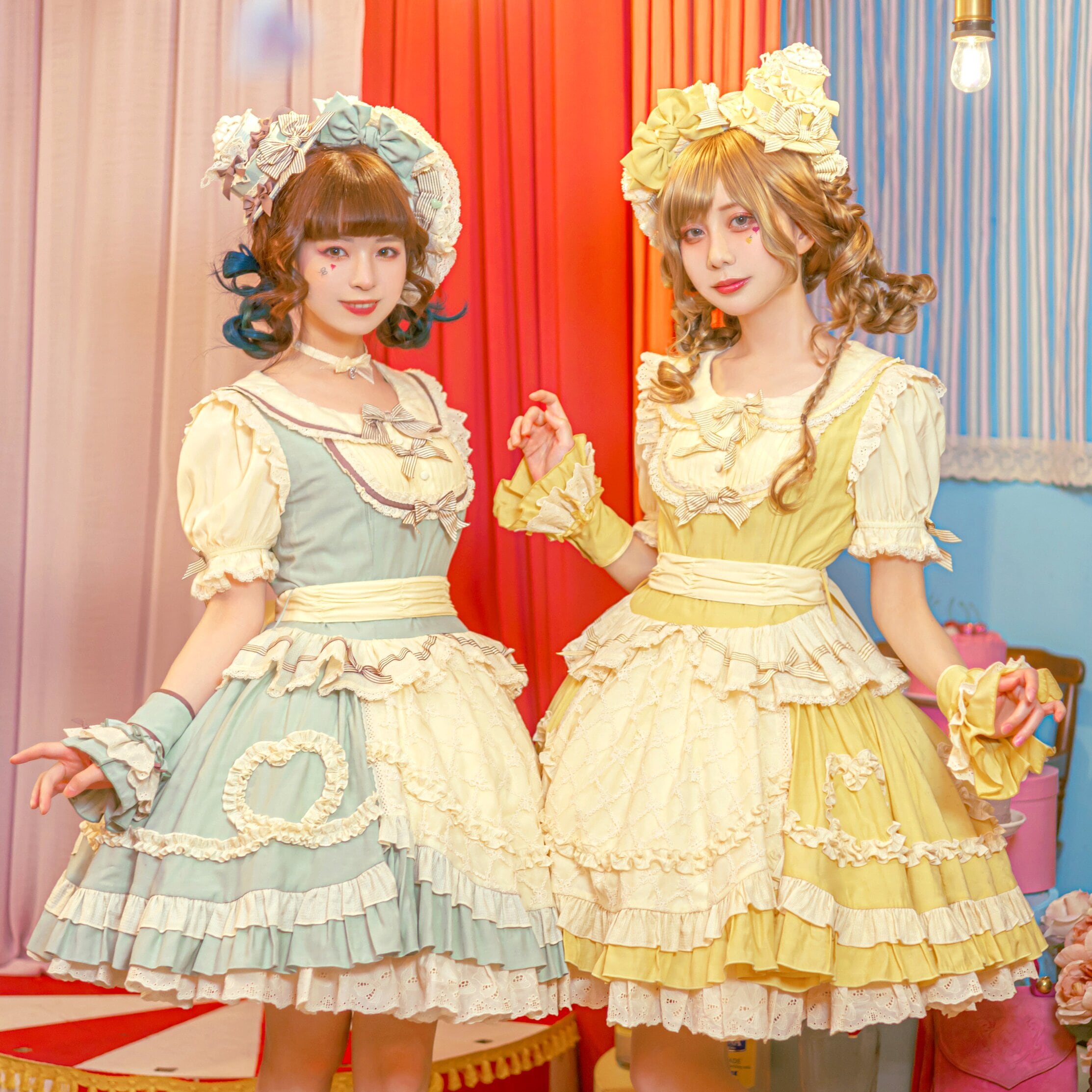 ピンクハウス ダブリエ 綿ローン ピコフリル リボン サテン エプロン