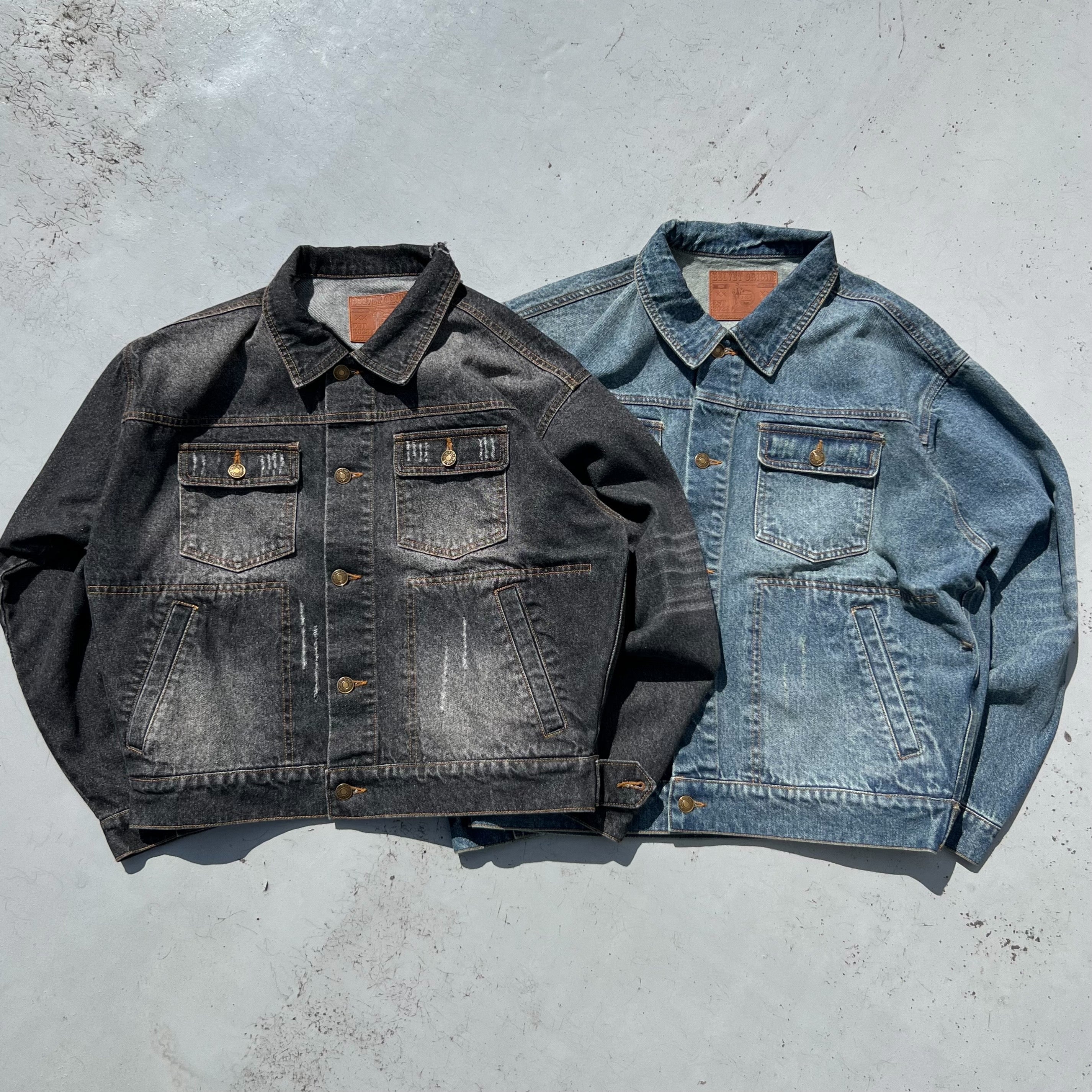Damaged denim jacket – BELVET