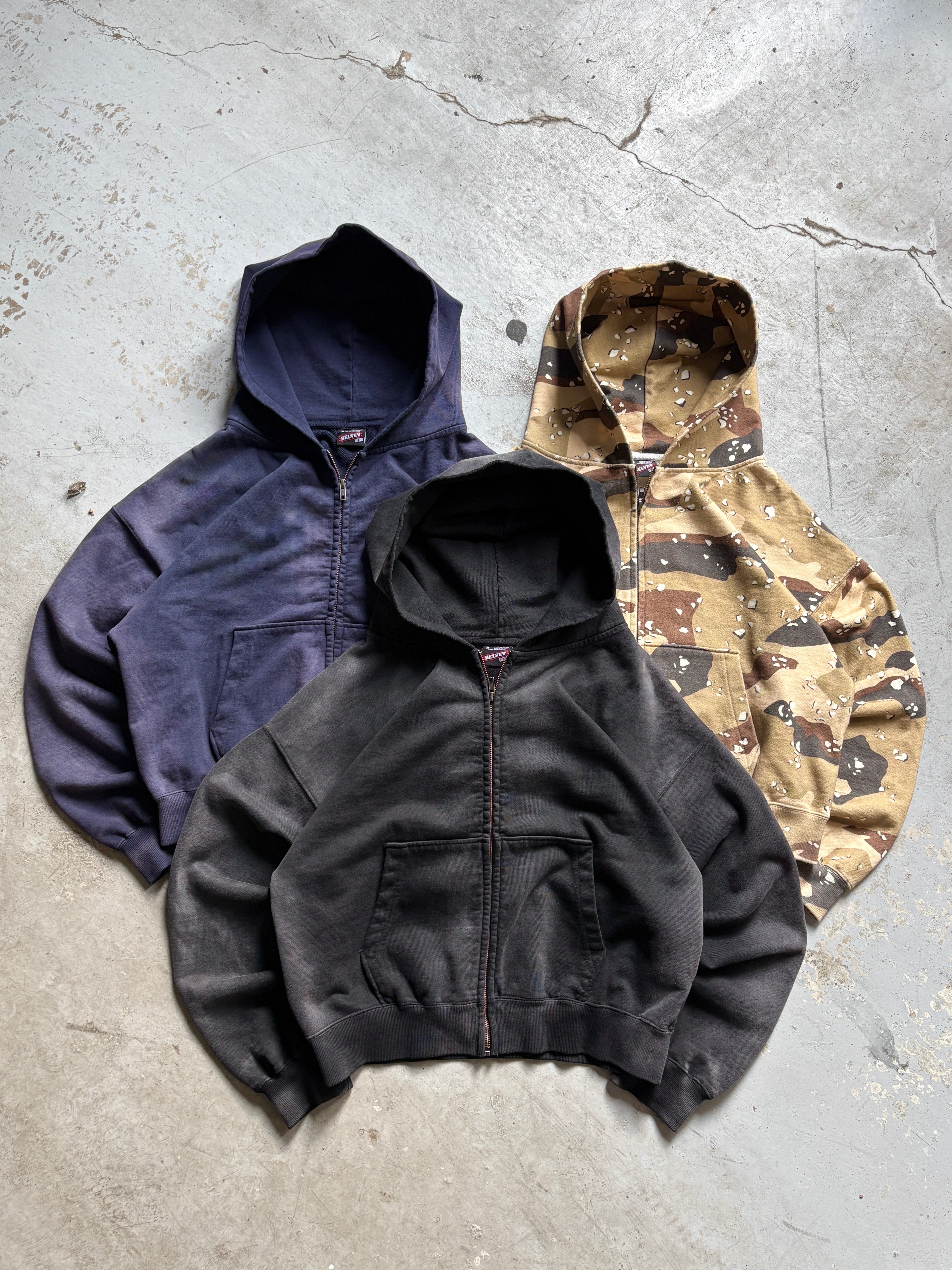 Sun-Faded Zip Hoodie – BELVET