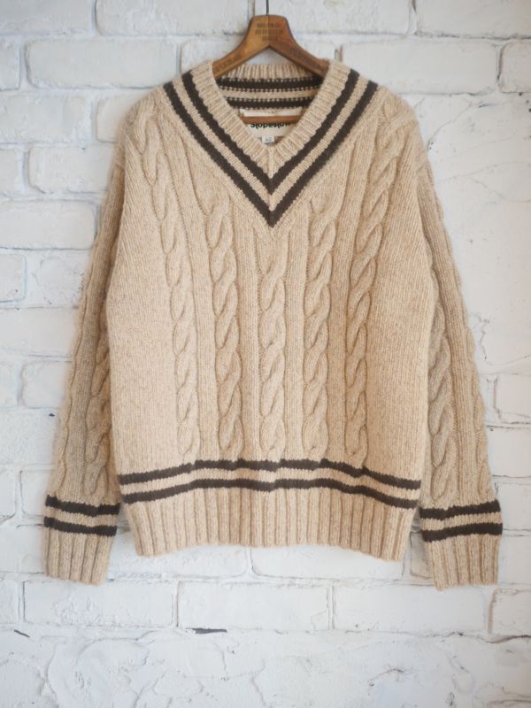 Slopeslow Hand knitting cricket sweater スロープスロウ ハンド